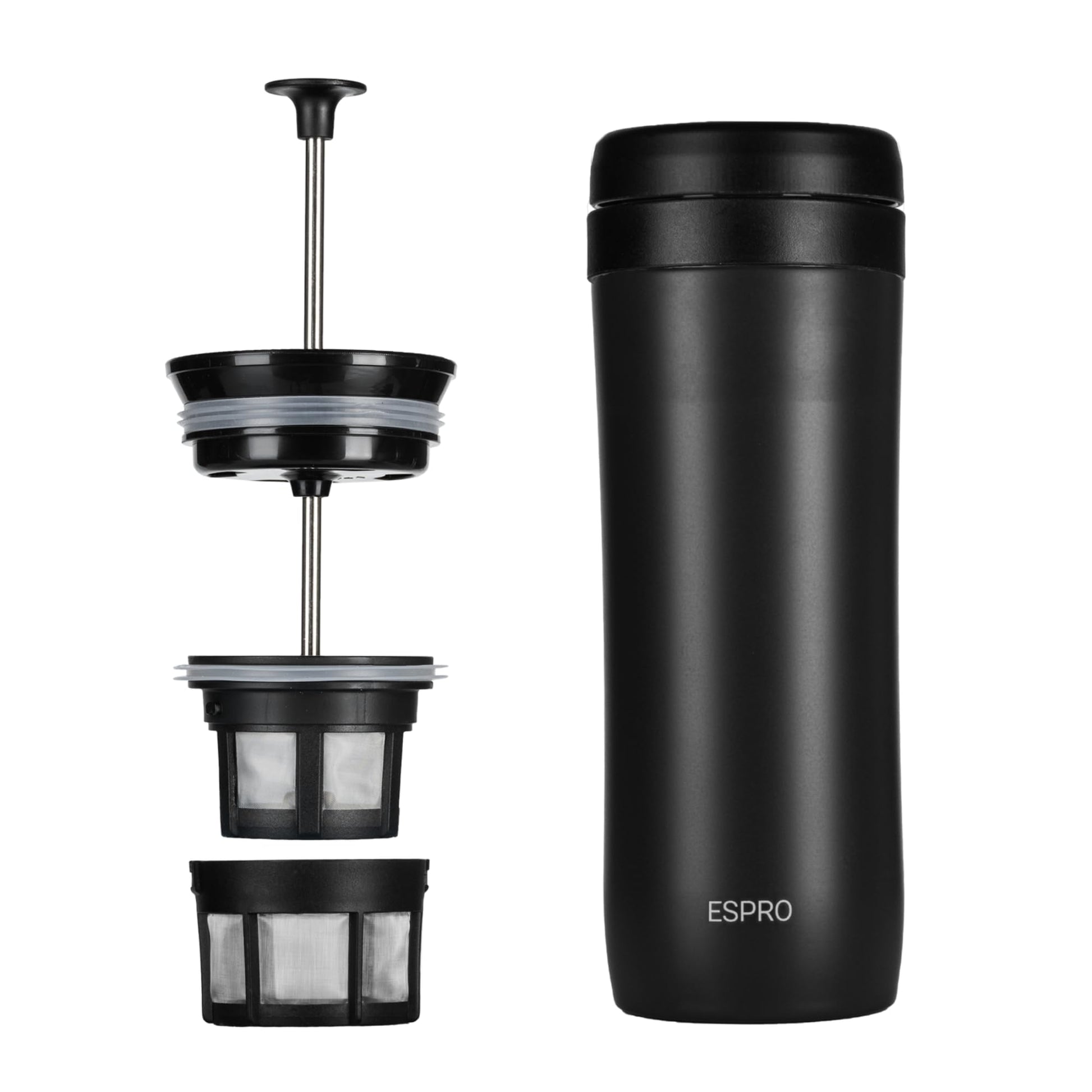 ESPRO P1 12 Ounces French Press Coffee Maker for Travel, Double-Walled Stainless Steel Vacuum