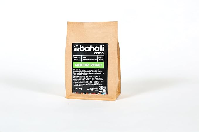 Kenya AA Grade Roasted Arabica Coffee Beans from Great Rift Valley - 100% Pure Arabica Coffee Roasted Beans (Medium Roast Whole Beans, 340 g)