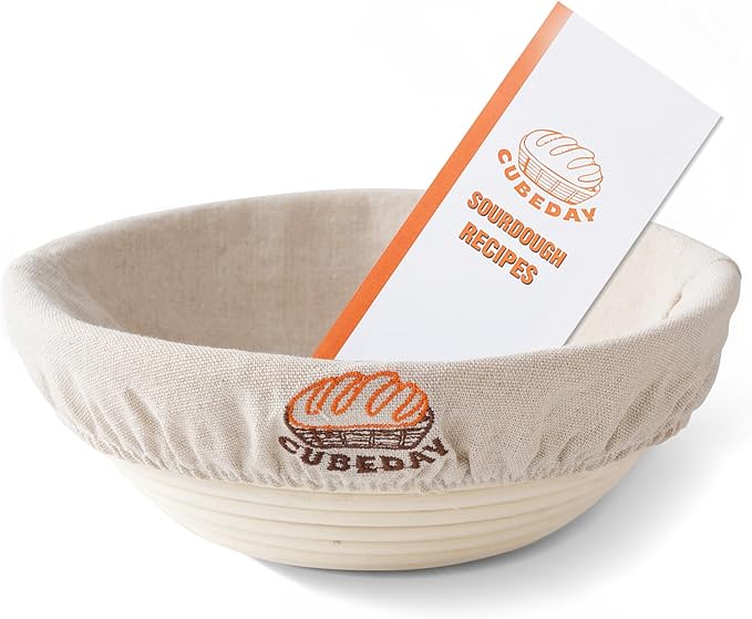 Banneton Bread Proofing Basket,Sourdough Banneton Basket ??9??Premium Handwoven Brotform with Liner for Bakery-Perfect Sourdough & Rustic Loaves, Proofing Basket for Sourdough Bread Baking