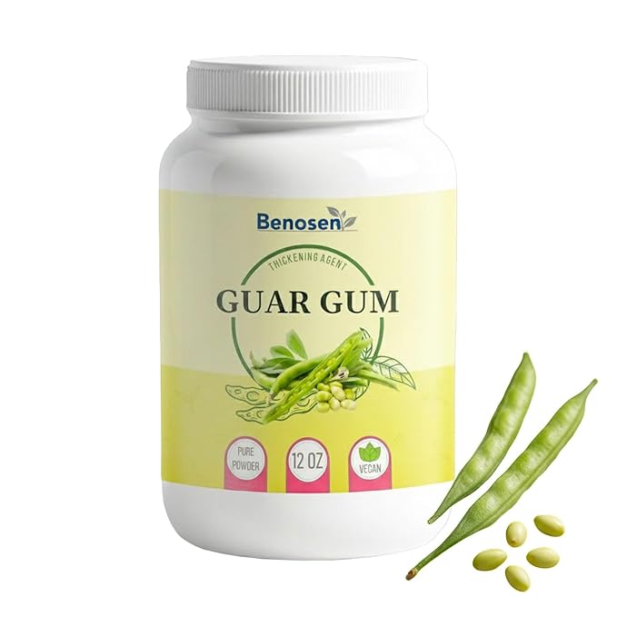 Benosen Guar Gum Powder 12 oz ??Food Grade Thickener & Stabilizer for Baking, Sauces, Ice Cream & Gluten-Free Recipes ??100% Pure Vegan ??Halal