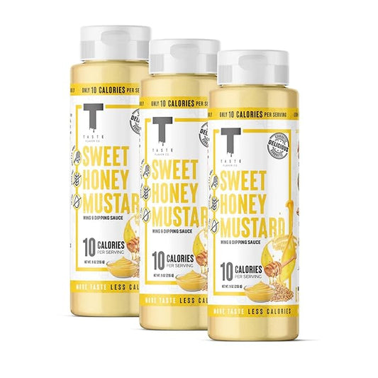 Taste Flavor Co. Grilling, Dipping Sauce and Marinade, Great Tasting, Low-Calorie Sauces, Keto Friendly, No Oils (3 Pack, Sweet Honey Mustard)