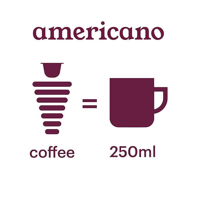 G GRANA Americano Coffee Capsules Compatible with Nescafe Dolce Gusto Machines, 64 Single Serve Pods - 100% Arabica Single Source Ethical Coffee