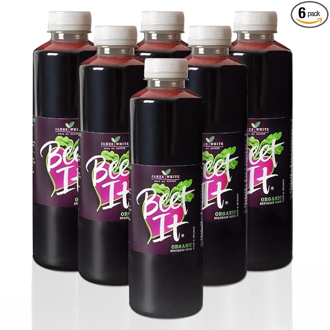 BEET IT Organic Beet Juice, 25.4 Fl.oz (6 Pack) | Non GMO, 100% Natural Organic Juice- Gluten Free, No Added Sugar, Not from Concentrate | Nutrient Packed Vegetable Juice