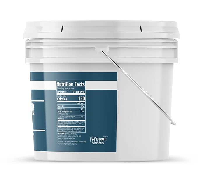Earthborn Elements Powdered Sugar 1 Gallon Bucket, Baking Essential, Desserts & Candy (80 Ounce)