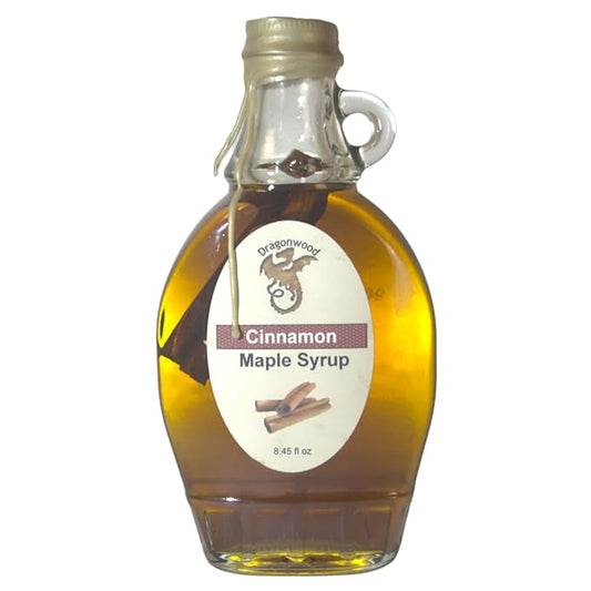 Cinnamon Maple Syrup - For Pancakes and Waffles ??Made With Pure Maple Syrup And Cinnamon Sticks - By Dragonwood (8 fl oz)
