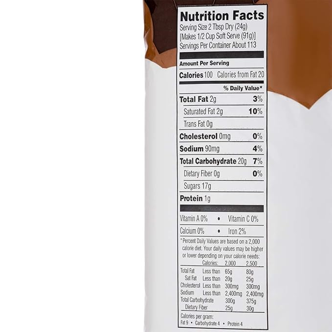 Frostline Chocolate Soft Serve Ice Cream Mix, Lactose & Gluten Free - Just Add Water, Dairy, or Dairy Free Alternative, Use with Blender, Countertop Ice Cream Maker, Soft Serve Machine - 6 lb Bag