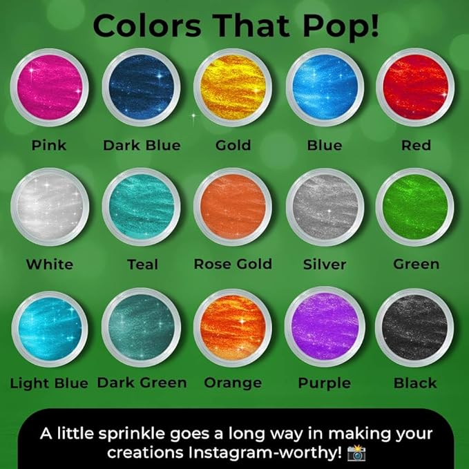 Bulk 20g Light Green Edible Glitter for Drinks | Premium Edible Glitter for Cakes, Cocktails, Light Green Cake Decorating Decorations Food Grade, Vegan, Kosher, Halal, Gluten Free - Made in USA