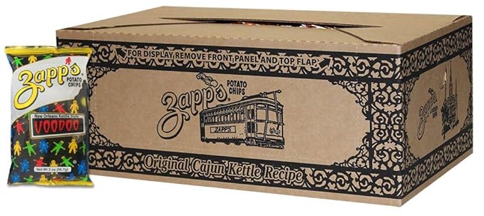 Zappì°??꽓s New Orleans Kettle-Style Potato Chips, Voodoo Flavor ì°????Crunchy Chips with a Spicy Kick, Great for Lunches or Snacking on the Go, 2 Ounce (Pack of 25)