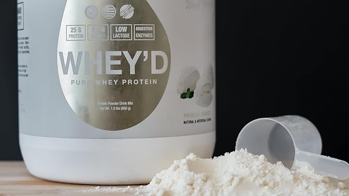 Whey'd Protein Powder, 25 G Whey Protein Blend with Concentrate, Isolate & Hydrolysate, Low Lactose & Digestive Enzymes for Easy Mixing & Smooth Texture, Cinnamon Cereal Milk, 25 Servings