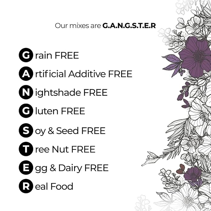 eat G.A.N.G.S.T.E.R. Dark Choconot Fudge Cake & Muffin Mix | Gluten-Free, Grain-Free, Nut-free, Egg-free, Clean Ingredients, Allergy-Friendly. Easy to Make, Great for those with Food Sensitivities, on Elimination Diets or the AIP and Paleo Diets
