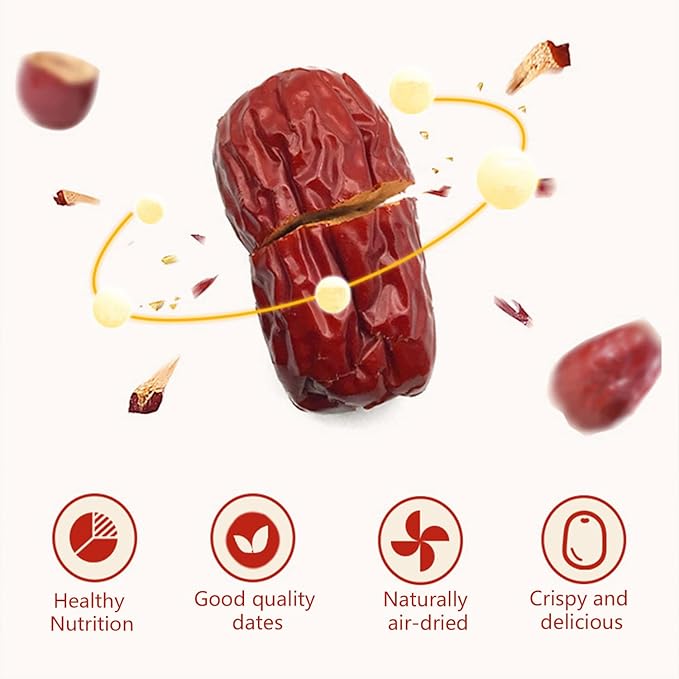 25 Packs of Chinese Crispy Red Dates,Dried Dates Crisp And Unpitted For Snacks And Baking, aAlternative To Pitted Dates??,<div>