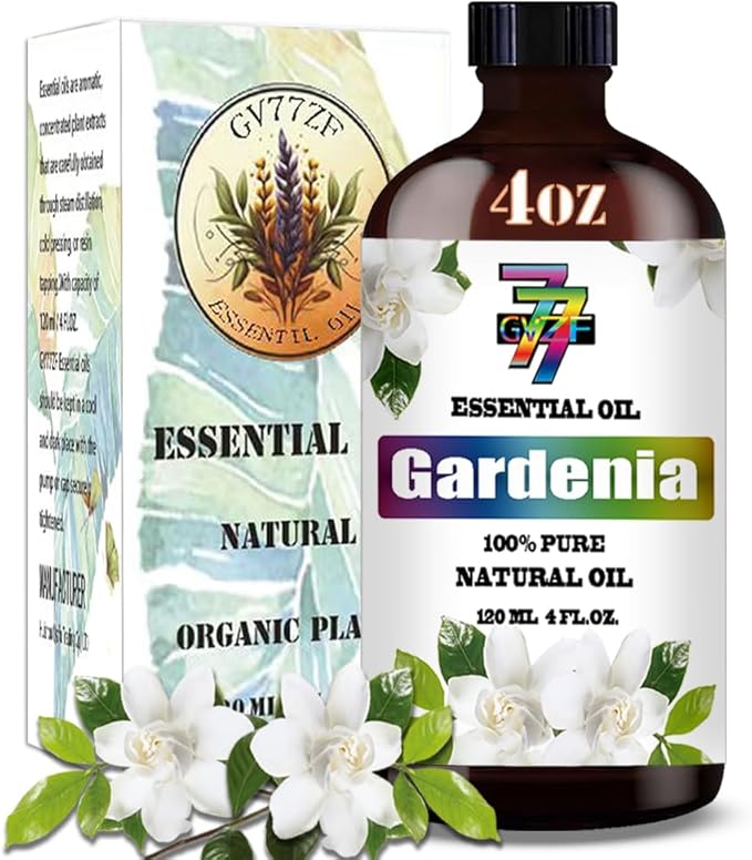 Gardenia Essential Oil (4 oz/120 ml) ??Gardenia Oils for Aromatherapy, diffusers, humidifiers, Home fragrances, DIY Skincare, soap Making, DIY Candle, Relaxation, Yoga, and Meditation