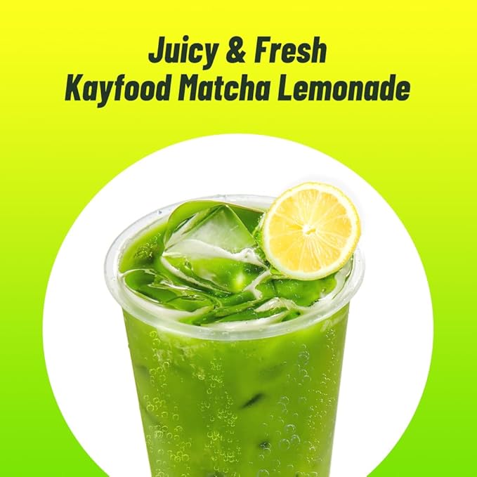 KAYFOOD Premium Teaade Matcha Lemon & Peach Oolongade Oolong Tea, Mix Powered Sugar Free, Diet, Korean Beverage, Dlended Hot & Iced Tea Ade, Healthy Drink (30, Matcha Lemonade) (10ST)