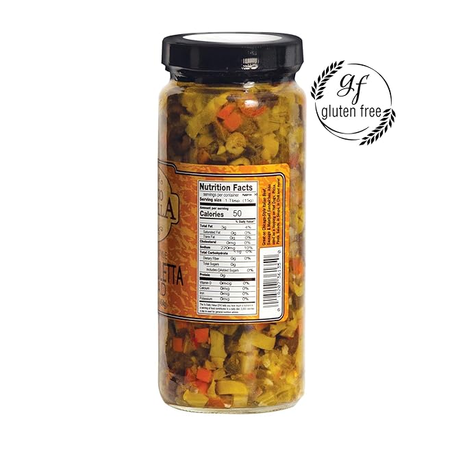 Enrico Formella Hot Muffuletta Salad - Gluten Free Italian Olive Mix - New Orleans Style Sicilian Sandwich Spread, 16oz.
