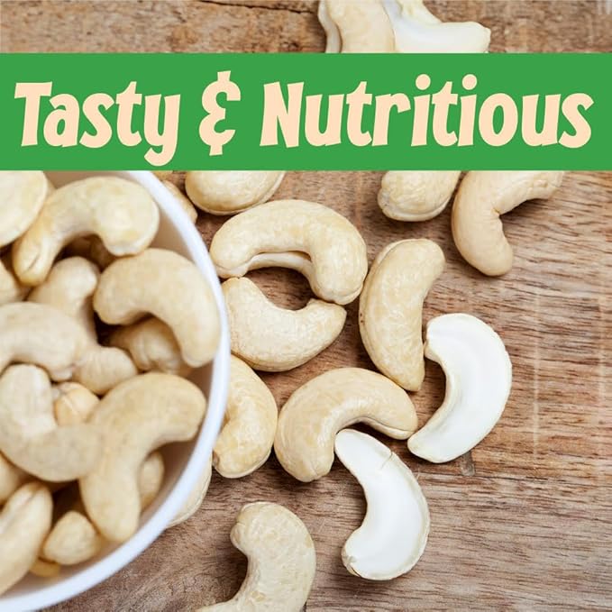 Sincerely Nuts ??Large Jumbo Cashews Roasted and Unsalted | Five Lb. Bag | Deluxe Kosher Snack Food | Healthy Source of Protein, Vitamin & Nutritional Mineral Content | Gourmet Quality Cashew Nut