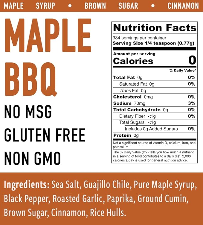 Dragon Island Spice - Maple BBQ Seasoning | Smoking & Barbecue Blend - Maple Syrup, Brown Sugar, Cinnamon