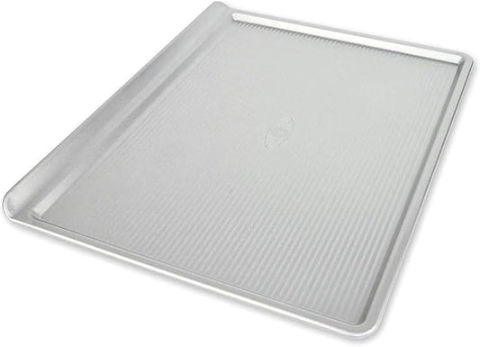 USA Pan Bakeware Cookie Sheet, Large, Warp Resistant Nonstick Baking Pan, Made in the USA from Aluminized Steel,Silver