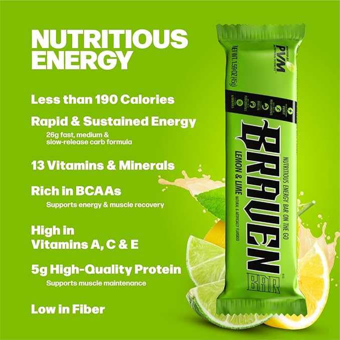 Braven Bar Variety Pack Energy Bars (1.59 oz, Pack of 10) ??Energy Chews with 5g Protein ??On-the-Go Snacks for Running, Hiking, and Sports - Gluten Free Snacks for Sustained Boost