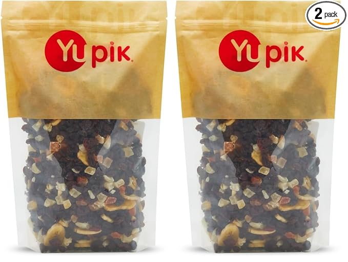 Yupik Trail Mix, Sulfite Free Fruit Blast, 2.2 lb, A mix of bananas, raisins, cranberries, papaya and pineapple (Pack of 2)