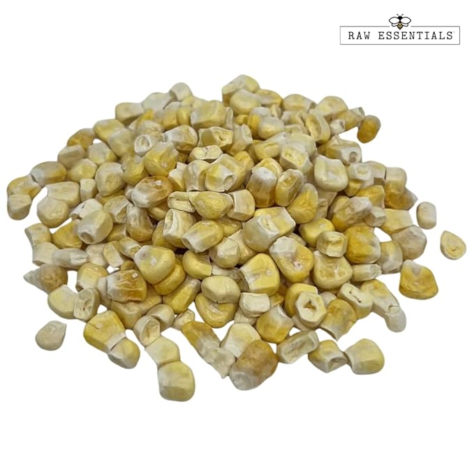 Raw Essentials Freeze-Dried Super Sweet Corn | Sweet & Rich Flavor | Ideal for Soups, Salads, & Snacks | Non-GMO, Gluten-Free, Vegan | 7 Ounce Bag