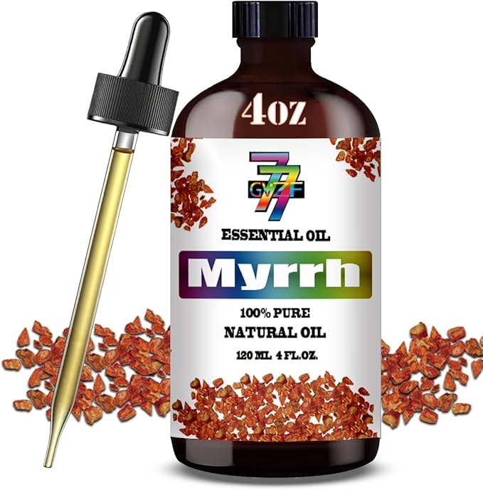 Myrrh Essential Oil (4 oz/120 ml) ??Myrrh Oils for Aromatherapy, diffusers, humidifiers, Home fragrances, DIY Skincare, soap Making, DIY Candle, Relaxation, Yoga, and Meditation