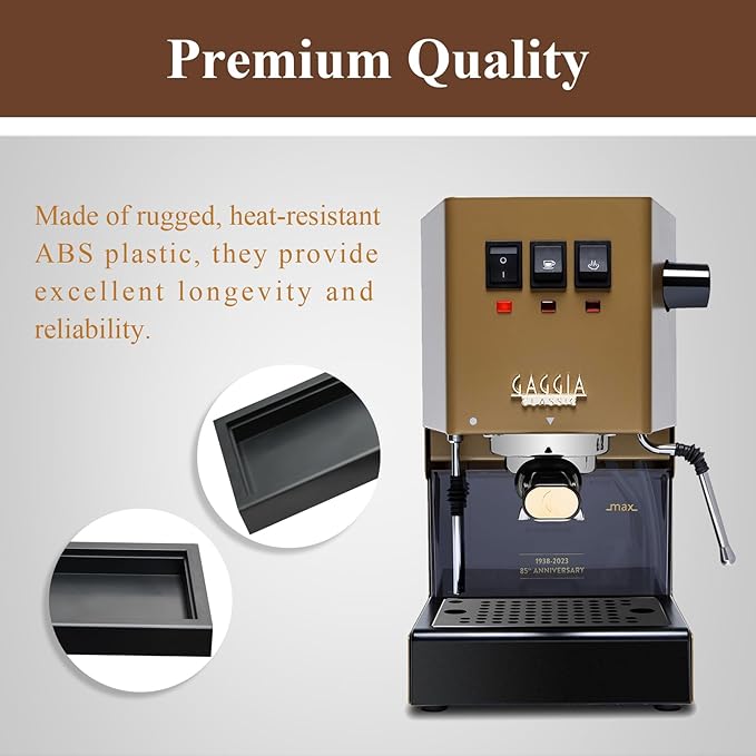 Low Profile Thin Drip Tray & 6 Bar 9 Bar 12 Bar OPV Spring Modification Kit & Long Stainless Steel Tube, Compatible with Gaggia Classic Pro Traditional Espresso Coffee Machine Parts
