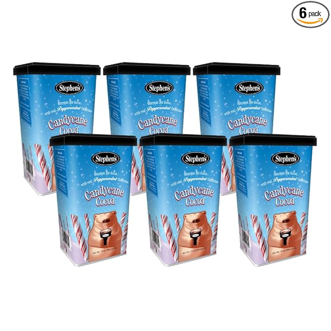 Stephen's Gourmet Hot Cocoa, Candycane Cocoa Milk, 14 OZ (Pack of 6)
