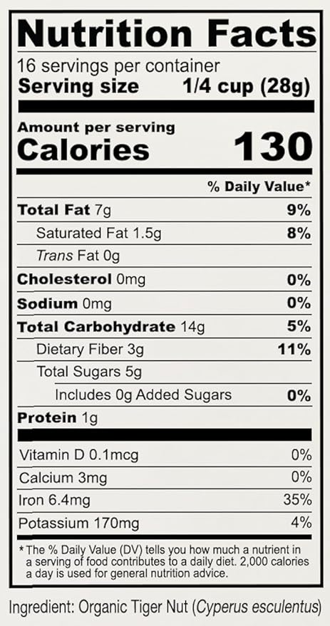 Anthony's Organic Tiger Nut Flour, 1 lb, Gluten Free, Non GMO, Paleo Friendly