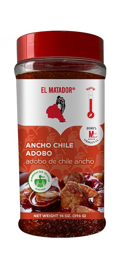 El Matador Ancho Chile Adobo, Authentic Mexican Marinade, & Seasoning, 14 oz