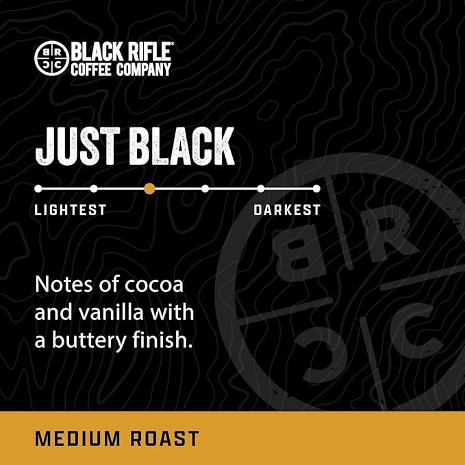 Black Rifle Coffee Company Medium Roast K Cups - Single Serve K Cups Coffee Pods - Kcup Pods Compatible with Keurig 1.0 & 2.0 - Made from Pure Arabica Beans (Just Black, 84 Count)