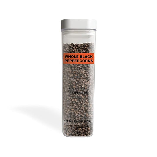 Minimalist Whole Black Peppercorns, 22.4 oz, Pepper Mill & Grinder Refill, Garnish, Reusable Packaging