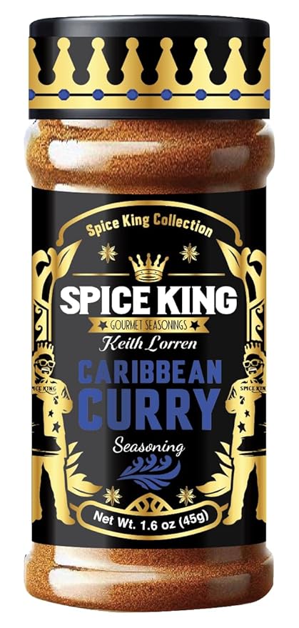 Spice King Caribbean Curry Seasoning - 1.8 Oz Shaker Bottle - Authentic Jamaican Curry Powder for Cooking, Grilled Chicken, Seafood, and More ??Bold & Flavorful Caribbean Spice Blend