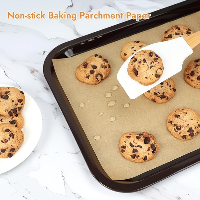 BYKITCHEN 9 x 13 Inch Parchment Paper Sheets, Non-Stick Precut Unbleached Baking Parchment Paper Liners for Oven, Air Fryer, Grilling, Cooking Bread Cake Cookie, Fits for Quarter Sheet Pan (120pcs)