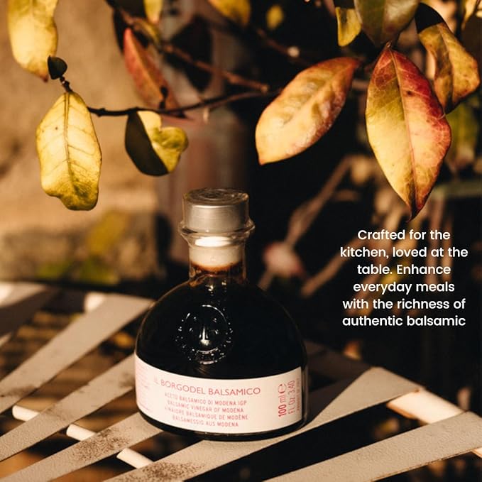 Il Borgo del Balsamico ??IGP Balsamic Vinegar of Modena, 3.38 fl oz (100 ml), Monogram Aceto Balsamico di Modena IGP, Gourmet Balsamic Vinegar from Italy