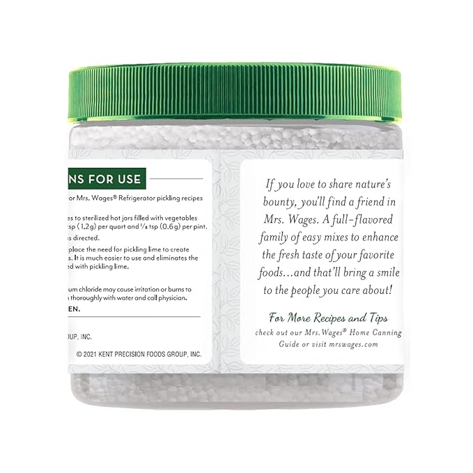 Mrs. Wages Pickle Mix, Xtra Crunch, Easy-To-Use, Fast Results, Great Taste & Crispness, Ensures Crunchiness, 5.5 oz Jar (Pack of 1)