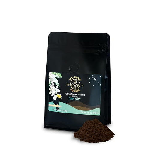 Colombian Gourmet Ground Coffee ??Dark Roast, Rich & Smooth, Hand-Selected Beans, 12 oz