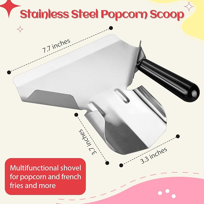 102 Pcs Popcorn Bags with Popcorn Scoop and Salt Shaker,1 oz Small Pop Corn Bags Popcorn Bags Individual Servings for Popcorn Machine Supplies Party Movie Night Theater