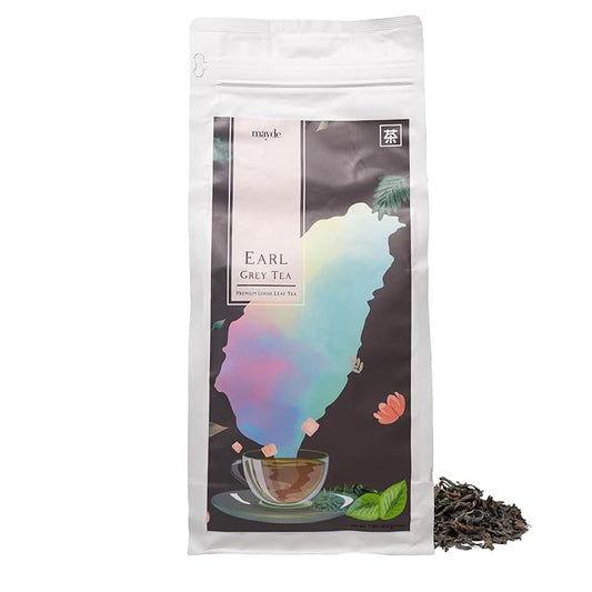 Mayde Earl Grey Loose Leaf Tea - Premium Taiwanese Tea, 1 lb (16 oz)