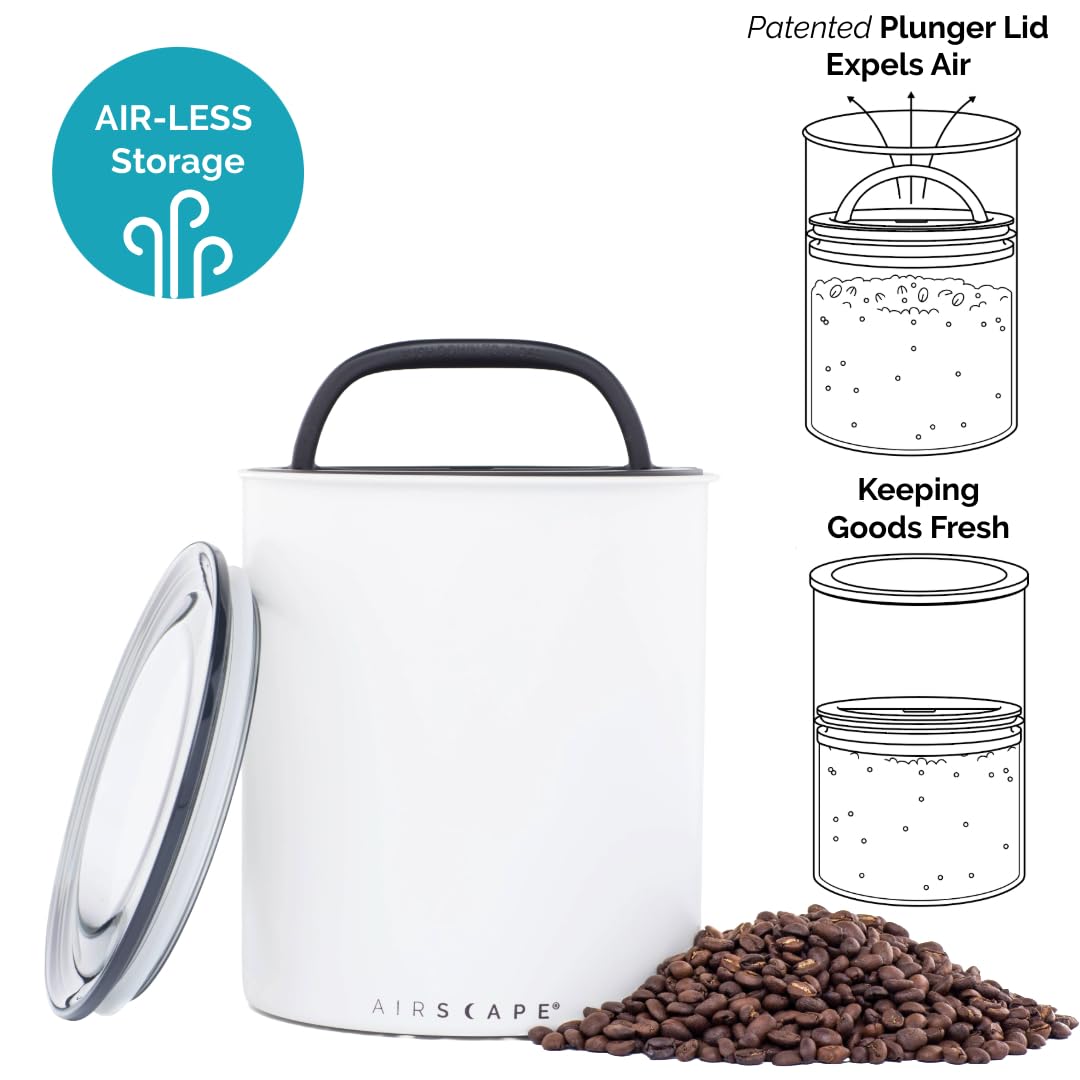AirScape by Planetary Design | 2.2 lbs Coffee Storage | Matte White
