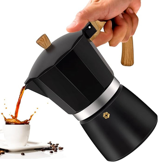 12 Cup Aluminum Moka Pot Classic Stovetop Espresso Coffee Maker 600ml 20oz Coffeemaker Percolator Mocha Pot Greca Coffee Maker Cafe Makers for Italian and Cuban Cafì±?Brewing Black