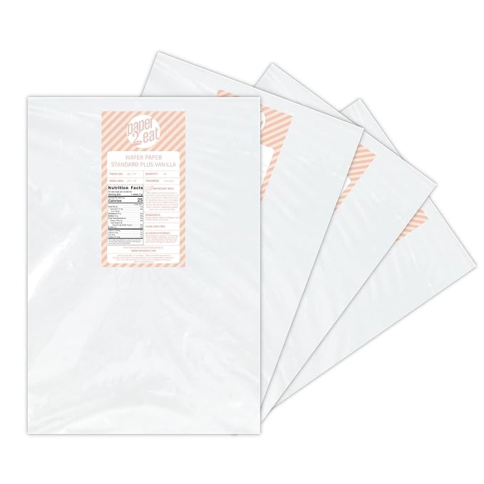 Printable Edible Wafer Paper Sheets from paper2eat (0.40 mm - 200 sheets/Vanilla)