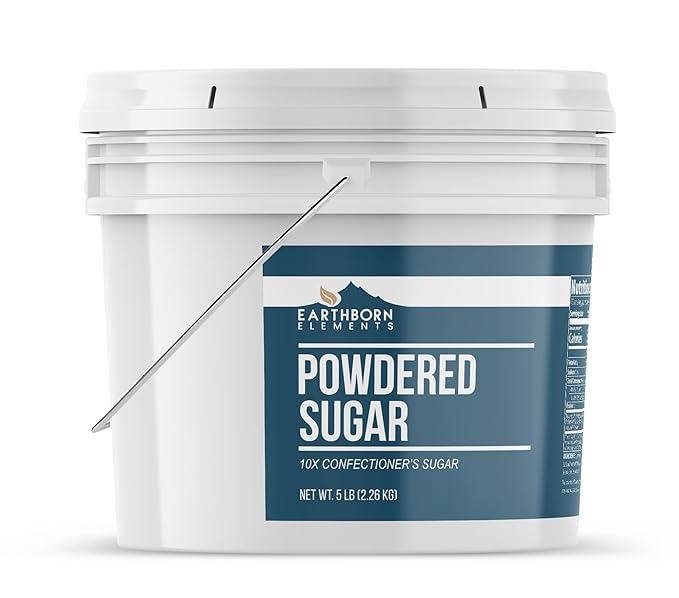 Earthborn Elements Powdered Sugar 1 Gallon Bucket, Baking Essential, Desserts & Candy (80 Ounce)