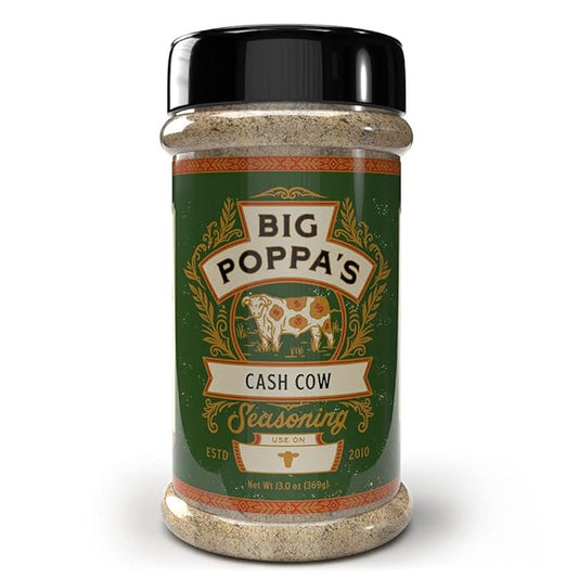Big Poppa's Cash Cow Seasoning – Unleash the Flavor of Your Beef Recipes with our Mouth-Watering Meat Rub – Use it for Tenderloin, Beefsteak, Brisket and Even Mushrooms! (13 Oz)