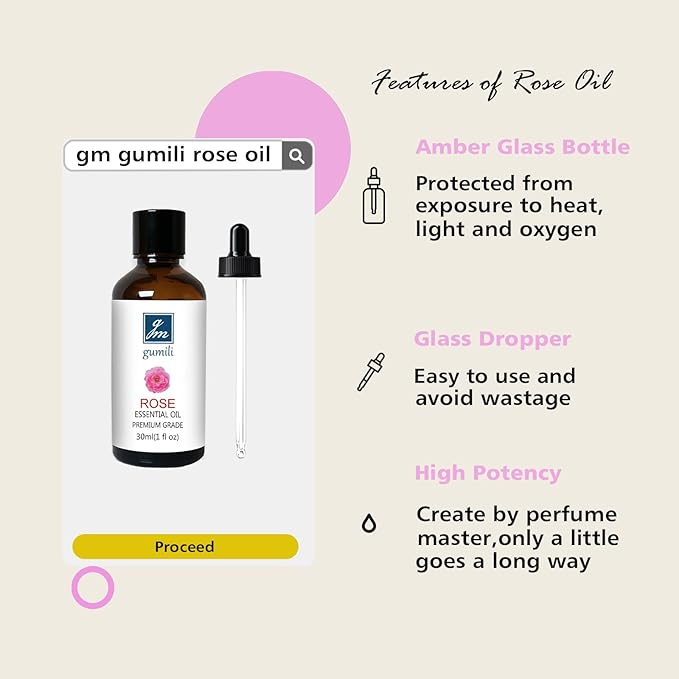 Rose Essential Oil and Jasemine Essential Oil, Floral Scent Oils Home Fragrance Oils for Diffuser Perfume Candle Soap Making - 2 Oz, Pack of 2