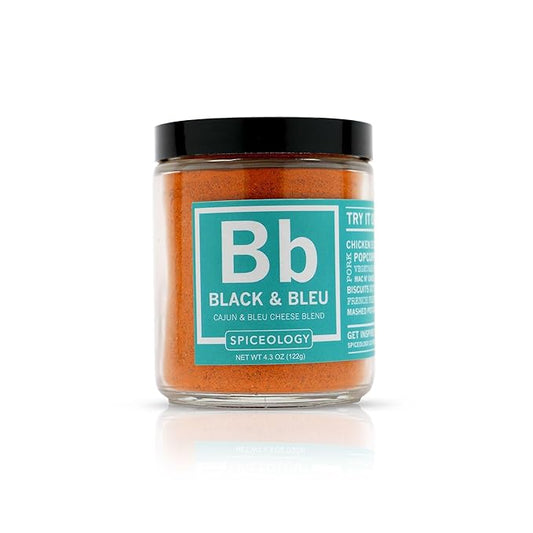 Spiceology ??Cajun Seasoning ??Gourmet Blend of Real Bleu Cheese & Blackening Spices ??Perfect for Chicken, Steak, Burgers, Seafood & More ??4.3 oz
