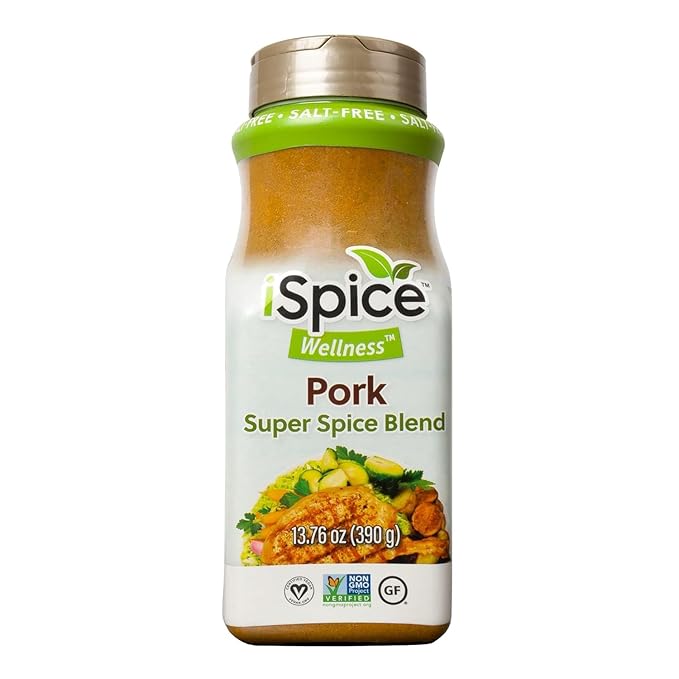 iSpice Blend| Pork Seasoning | 13.76 oz | Mixed Spice & Seasoning | Bulk Size | Halal | Kosher