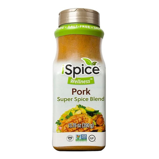 iSpice Blend| Pork Seasoning | 13.76 oz | Mixed Spice & Seasoning | Bulk Size | Halal | Kosher