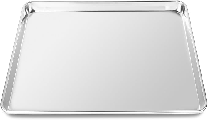 Last Confection 6 Cookie Baking Sheets 15" x 21" - Rimmed Aluminum Jelly Roll Trays - Three-Quarter Sheet Pans