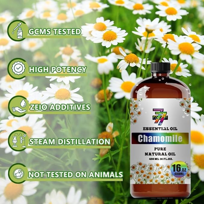 Chamomile Essential Oil (16 oz / 480 ml) ??Chamomile Oils for diffusers, humidifiers, Home Baths, Cleaning Products, Yoga, DIY Soaps and DIY Scented Candles