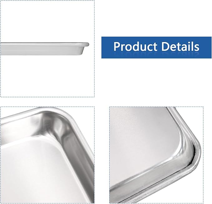HARDURA Aluminum Baking Sheet Pan 18”L X 26”W X 1”H Cookie Sheet, 12Packs, For Oven in Bakery & Restaurant, Kitchen